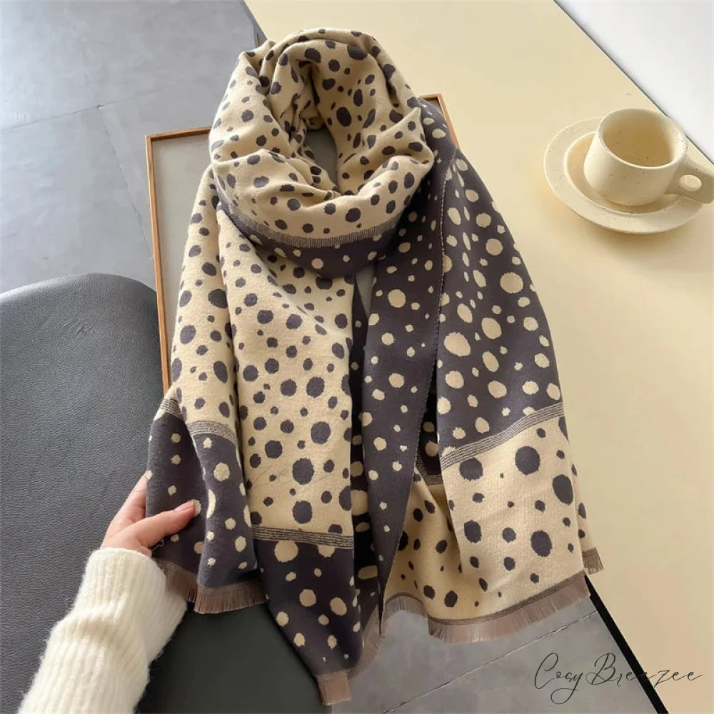 New Winter Cashmere Shawl Wrap Scarf black1 scarf-241228