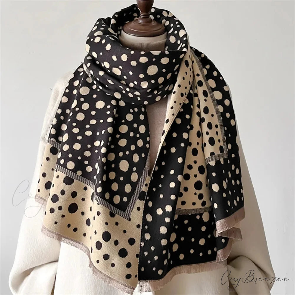 New Winter Cashmere Shawl Wrap Scarf black2 scarf-241228