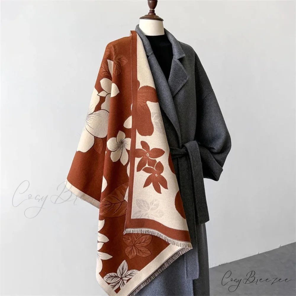 New Winter Cashmere Shawl Wrap Scarf red1 scarf-241228