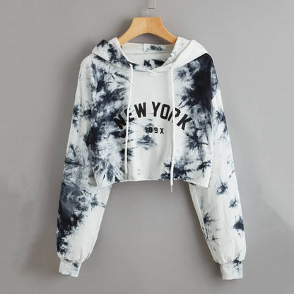 Cosybreezee - Trendy Tie-Dye Cropped Hoodie from NY