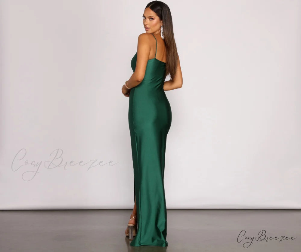 Nicki Formal Stylish Wrap Sleeveless Dress