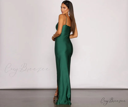 Nicki Formal Stylish Wrap Sleeveless Dress