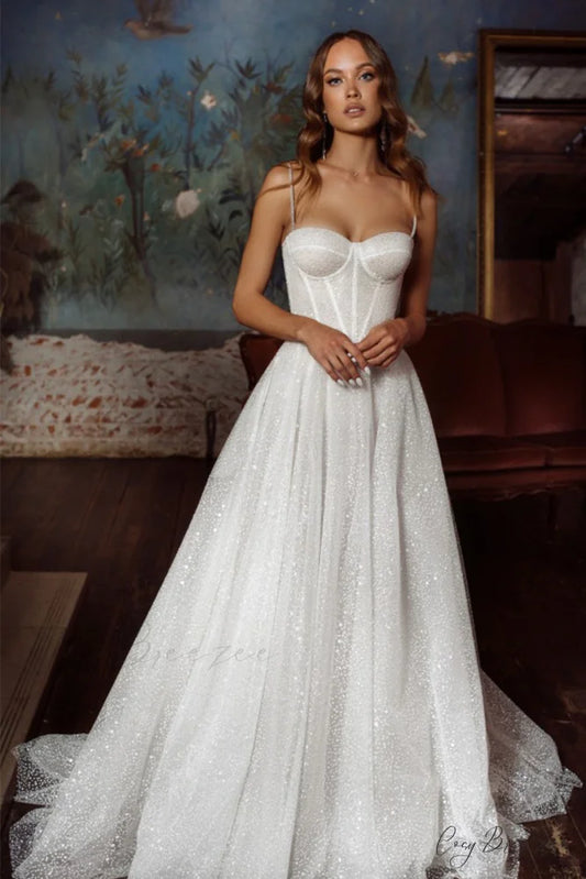 Norah Sparkling Graceful Wedding Dress Ivory / 2