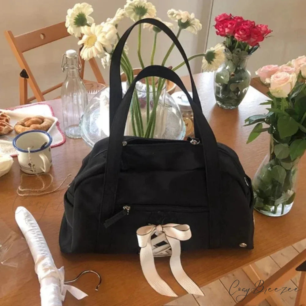 Nylon Sewing Thread Crossbody Black shoulder-250126