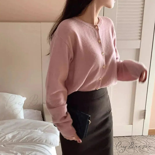 O-neck Full Sleeve Informal Cardigan cardigans-241228
