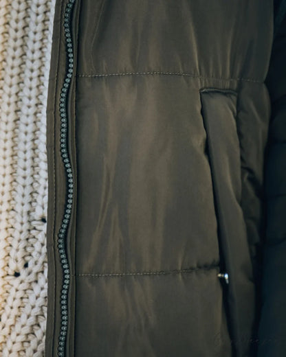 Oaklee Hooded Puffer Jacket - Olive