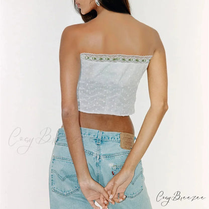Off-Shoulder Bandage Crop Top croptop-250223