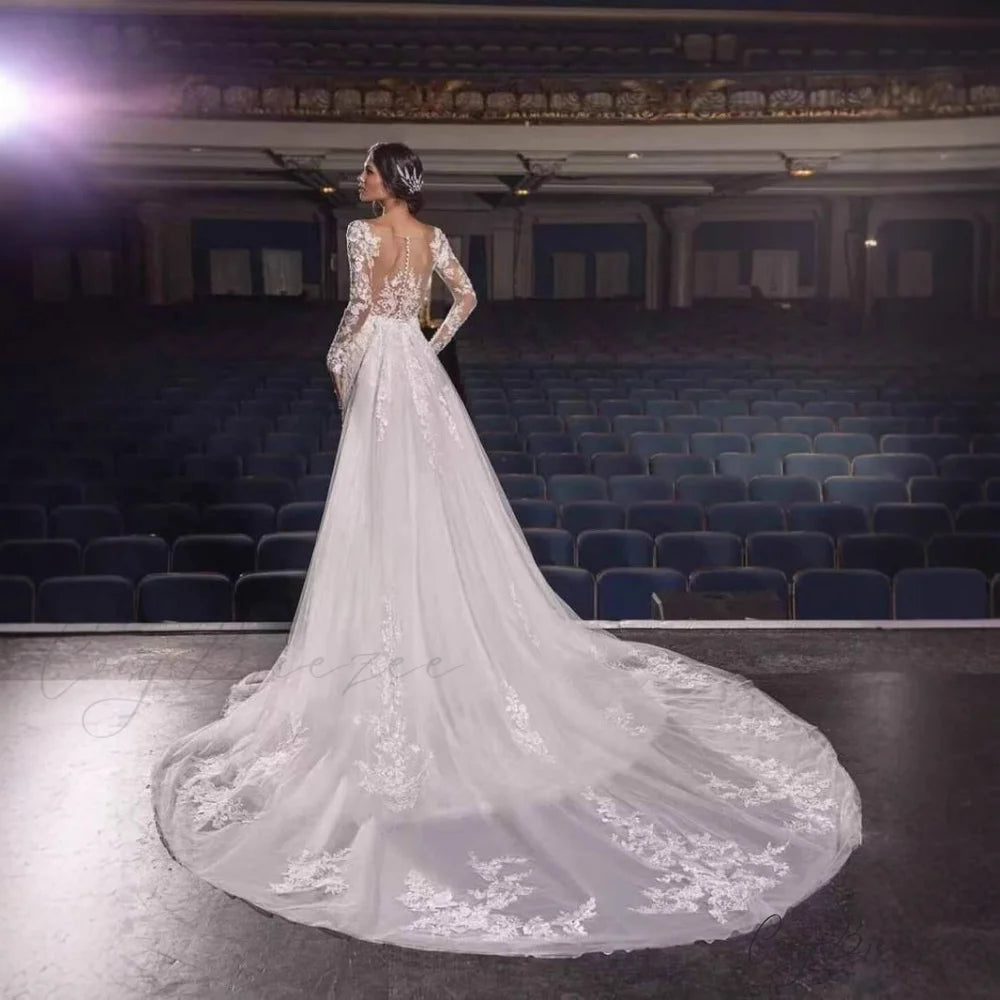 Off-Shoulder Lace Mermaid Bridal Wedding Dress weddingdress-250223