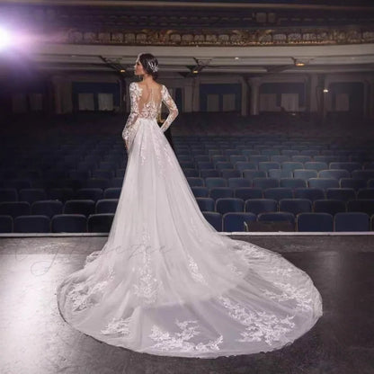 Off-Shoulder Lace Mermaid Bridal Wedding Dress weddingdress-250223