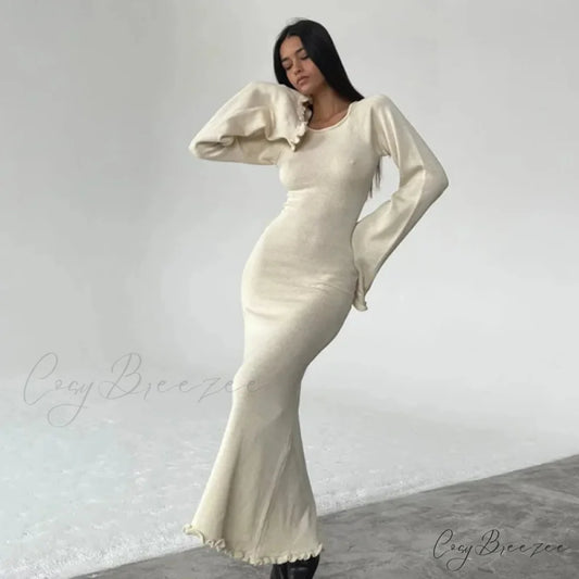 Off Shoulder Split Maxi Dress