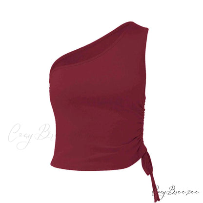One Shoulder Cami Tie with Detail