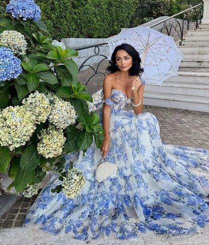 Open-Back Alluring Deep V Formal Dress blue / XS promdress-250223