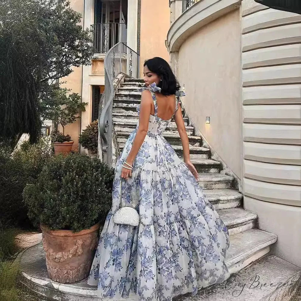 Open-Back Alluring Deep V Formal Dress promdress-250223