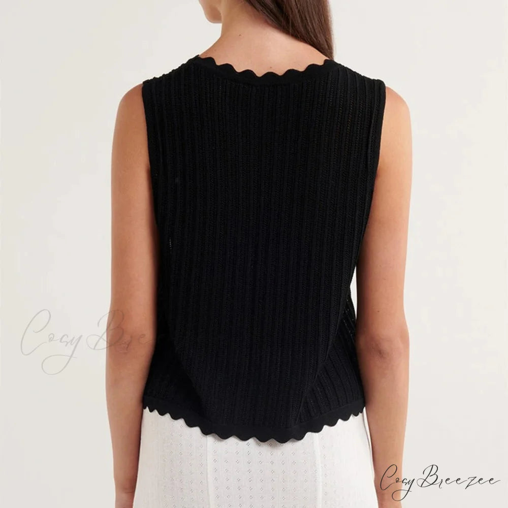Open-Front Crochet Crop Top croptop-250223