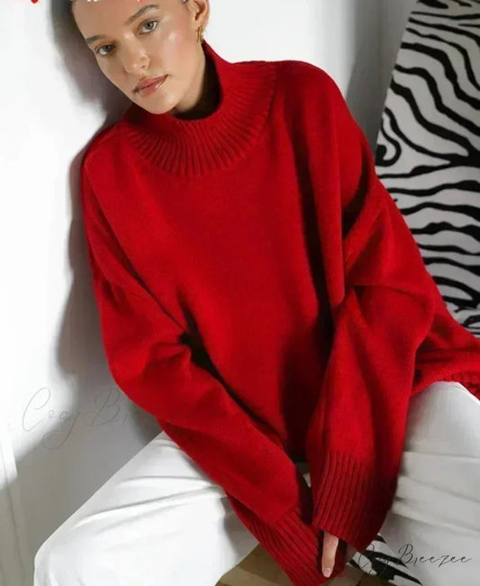 Oversize Vintage Turtleneck Winter Sweater swraters-241228