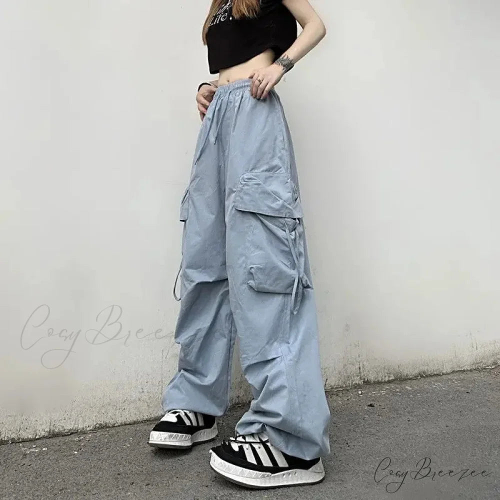 Oversized Cargo Streetwear Relaxed Pants Blue / S pants-241228
