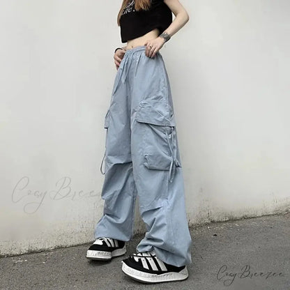 Oversized Cargo Streetwear Relaxed Pants Blue / S pants-241228