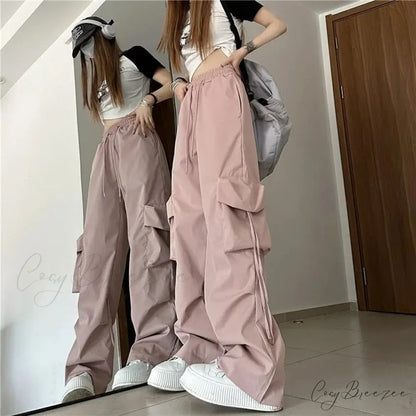 Oversized Cargo Streetwear Relaxed Pants Pink / S pants-241228