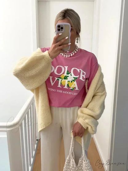 Oversized Harajuku Cute Fruits T-Shirt pink / S t-shirt-250223