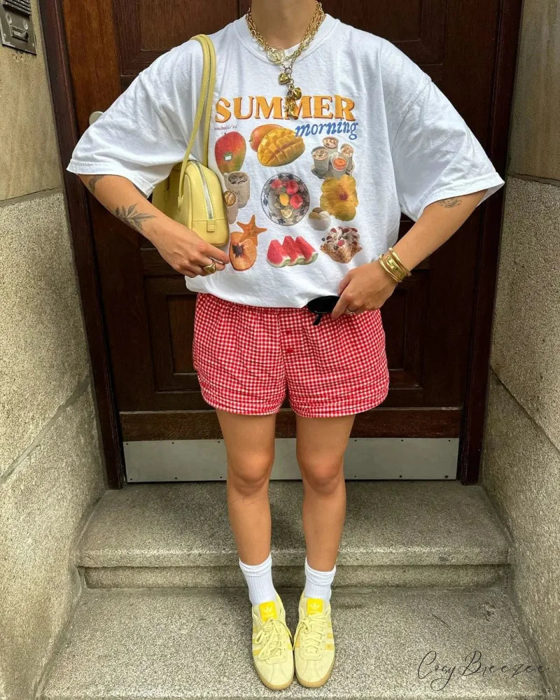 Oversized Harajuku Cute Fruits T-Shirt white1 / S t-shirt-250223