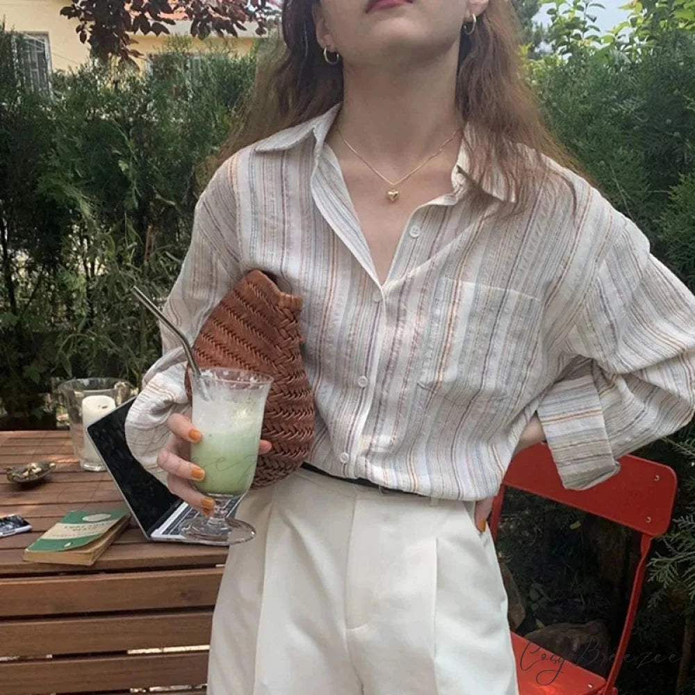 Oversized Plaid Extended Sleeve Shirt blouse-250223