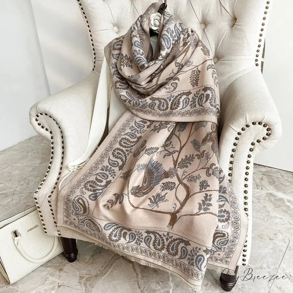 Paisley Jacquard Pashmina Scarf Color1 / 70x180CM scarf-241228