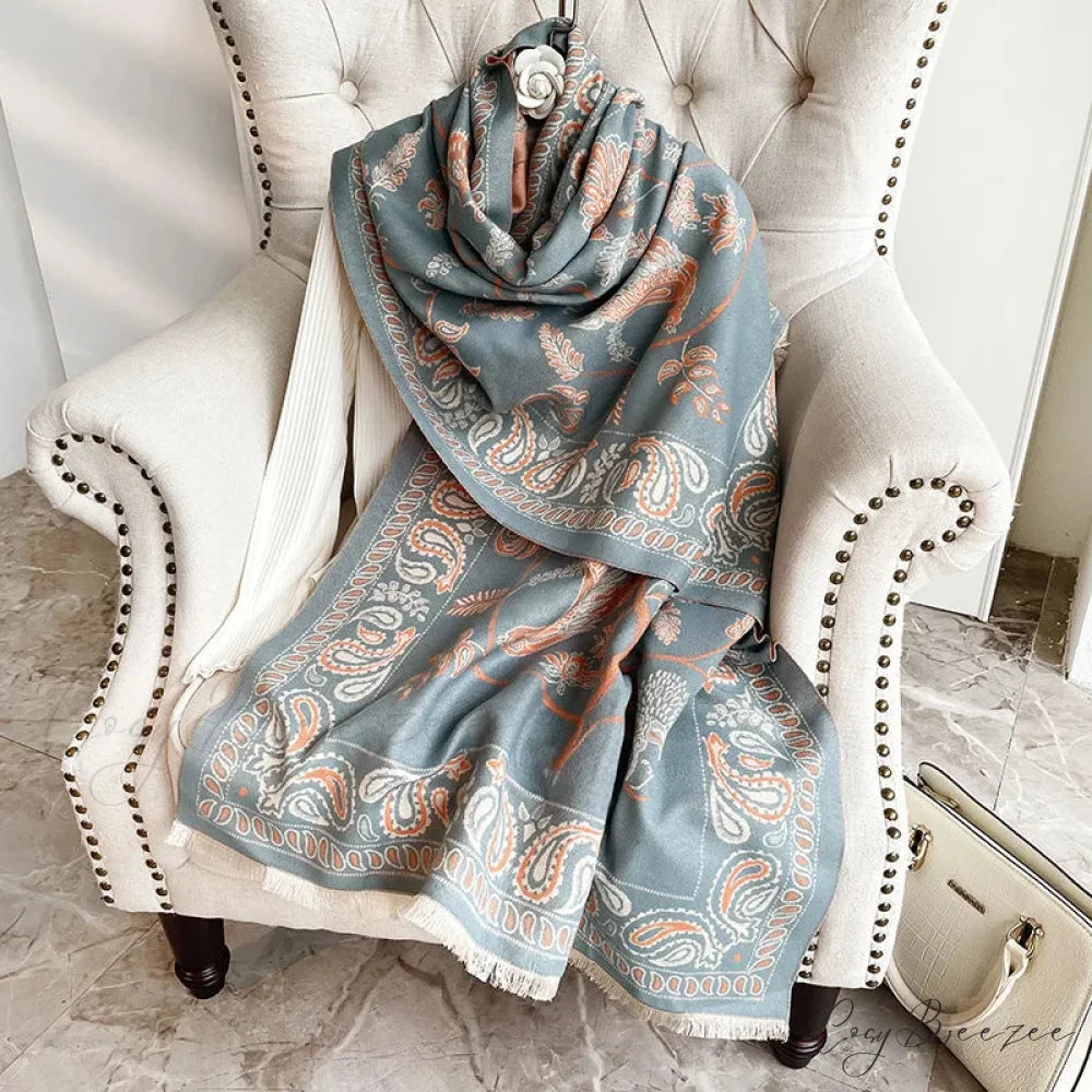 Paisley Jacquard Pashmina Scarf Color3 / 70x180CM scarf-241228