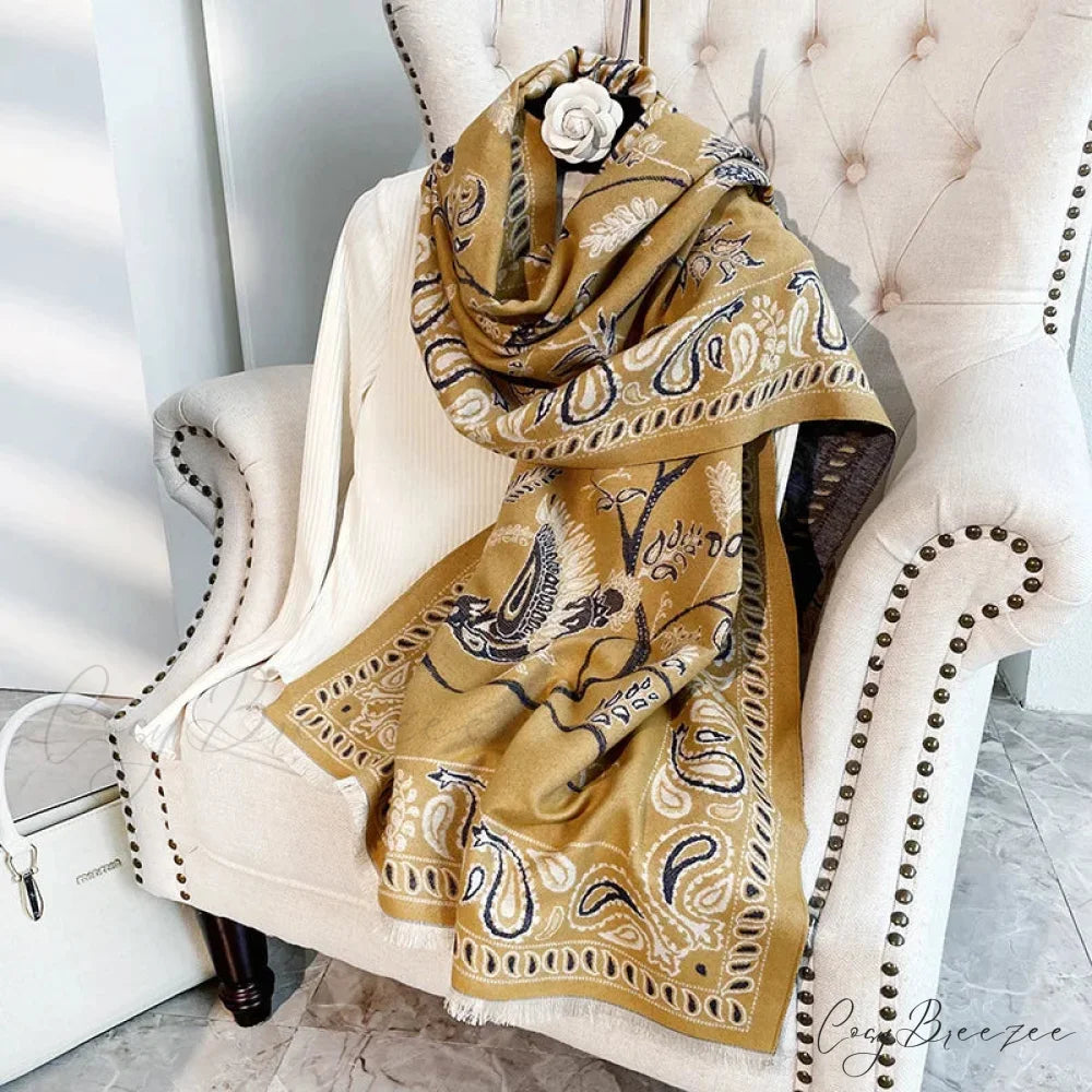 Paisley Jacquard Pashmina Scarf Color4 / 70x180CM scarf-241228