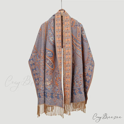 Paisley Print Cashmere Winter Scarf Color1 scarf-241228