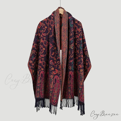Paisley Print Cashmere Winter Scarf Color11 scarf-241228