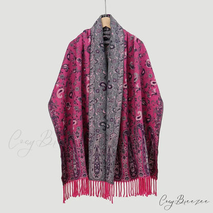 Paisley Print Cashmere Winter Scarf Color9 scarf-241228