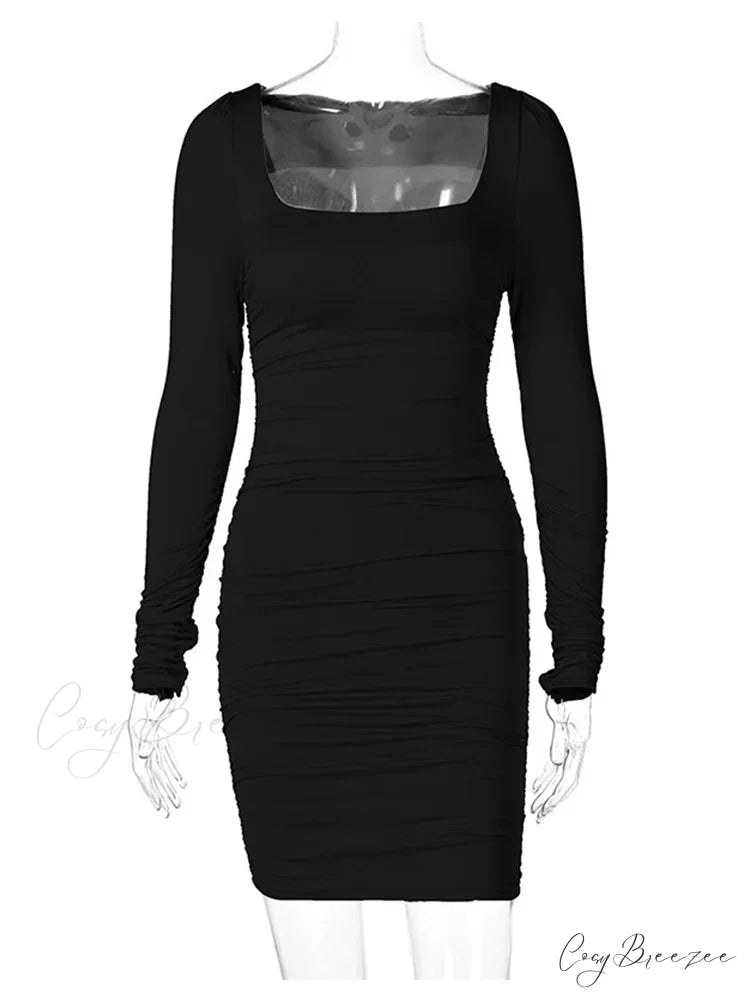 Party Elegant Streetwear Club White Mini Dress