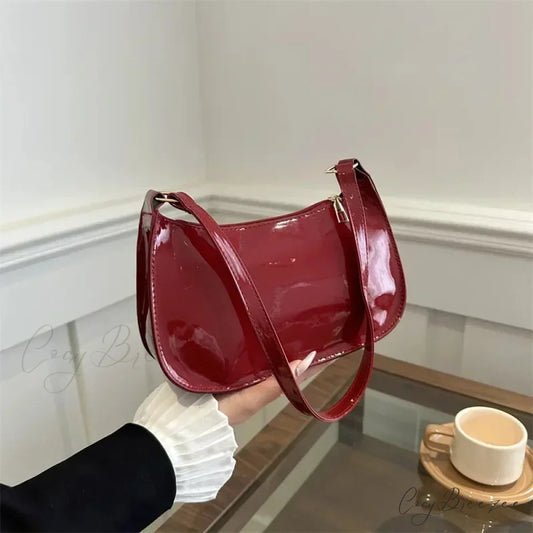 Patent Leather Designer Shoulder Handbag shoulder-250126