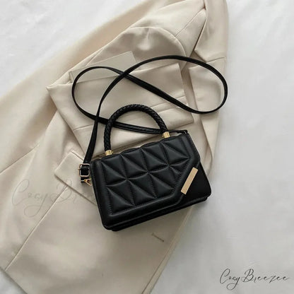 Pearl Handle Dinner Clutch Handbag Black handbag-250126