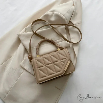 Pearl Handle Dinner Clutch Handbag Khaki handbag-250126