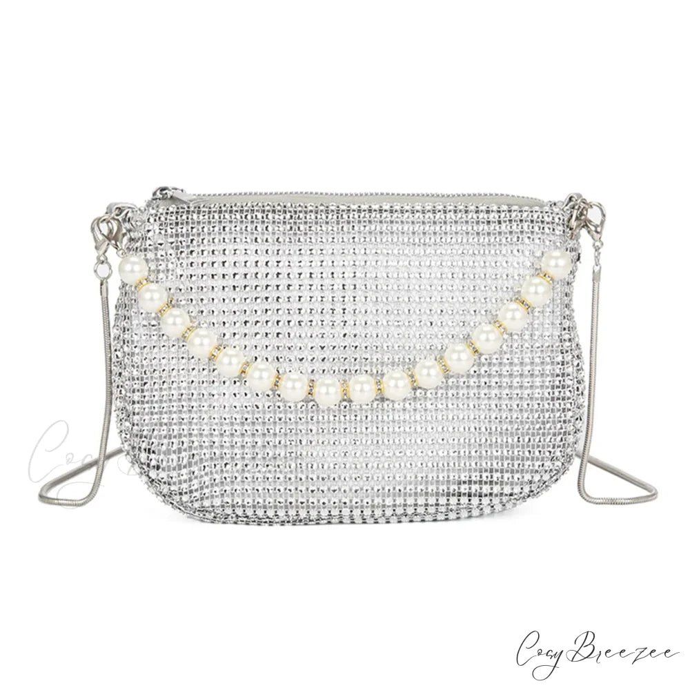 Pearl Rhinestone Delicate Shoulder Party Handbag handbag-250126