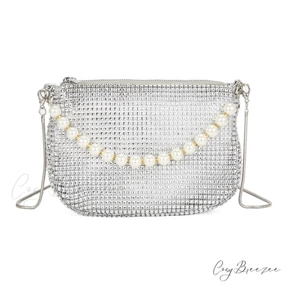 Pearl Rhinestone Delicate Shoulder Party Handbag handbag-250126