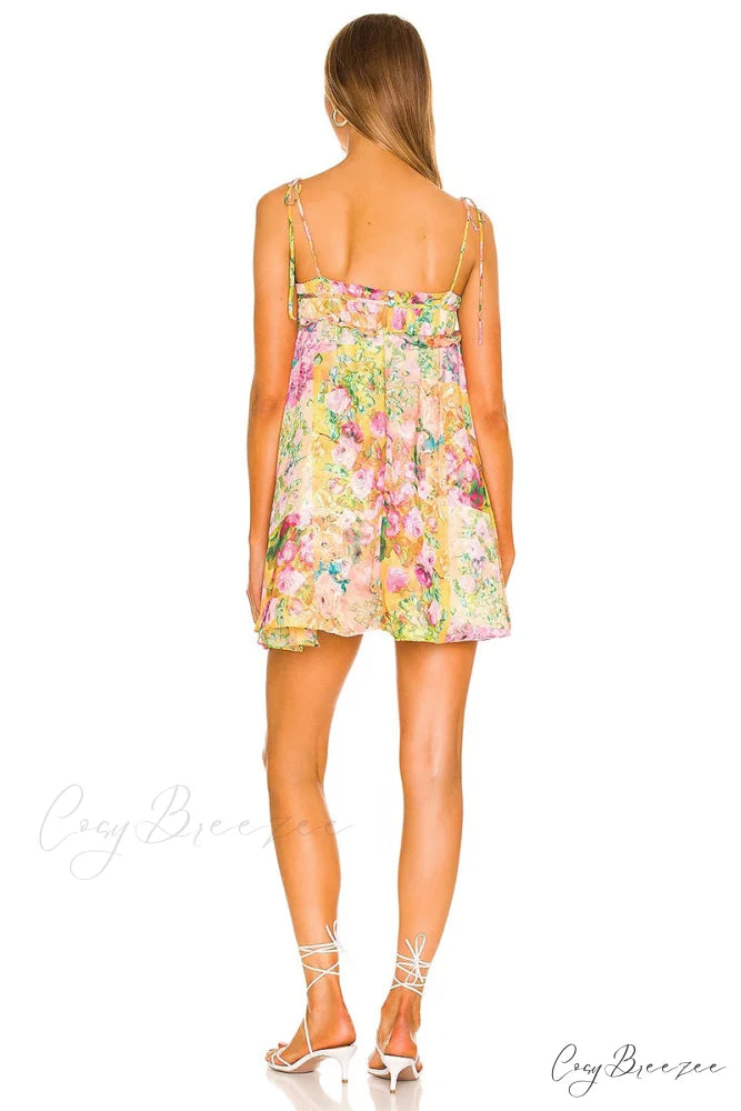 Perfect Vacay Floral Trendy Print Mini Dress