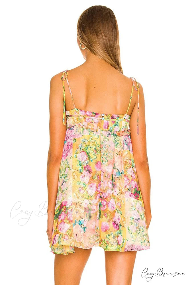 Perfect Vacay Floral Trendy Print Mini Dress
