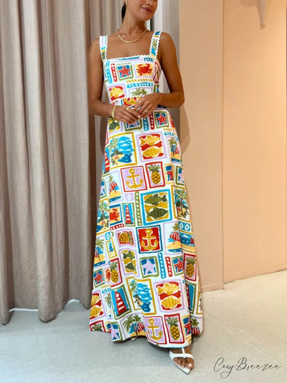 Personalized Graffiti Strap Charming Sexy Lace Midi Dress