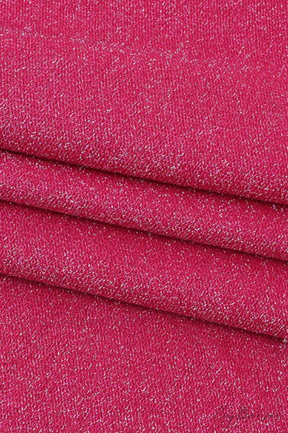 Pink Glitter Tie-back Dress with Slit