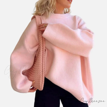 Pink Streetwear O-neck Sweater Pink / S swraters-241228