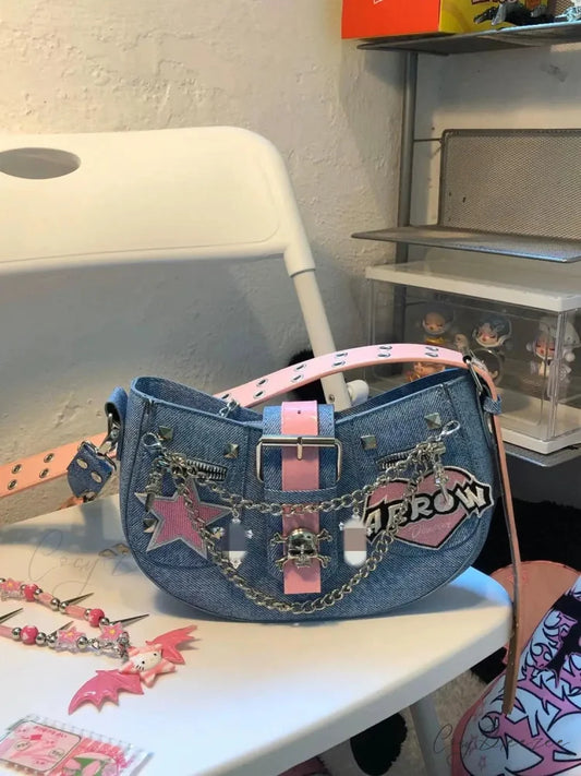 Pink Y2K Cowboy Clutch wristlet-250126