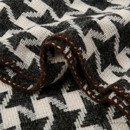 Plaid Cashmere Shawl Winter Scarf scarf-241228