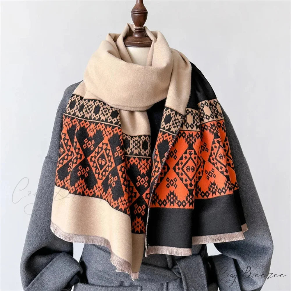 Plaid Cashmere Winter Scarf Color1 scarf-241228