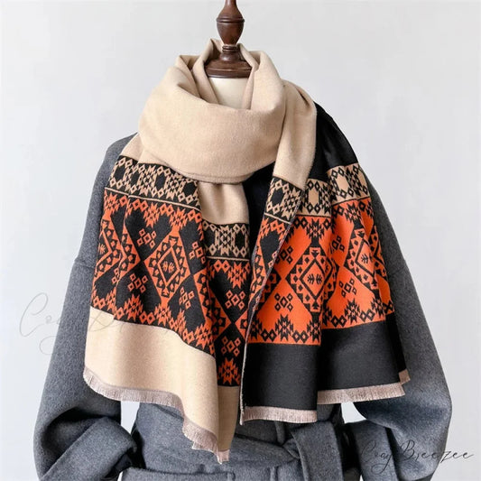 Plaid Cashmere Winter Scarf Color1 scarf-241228