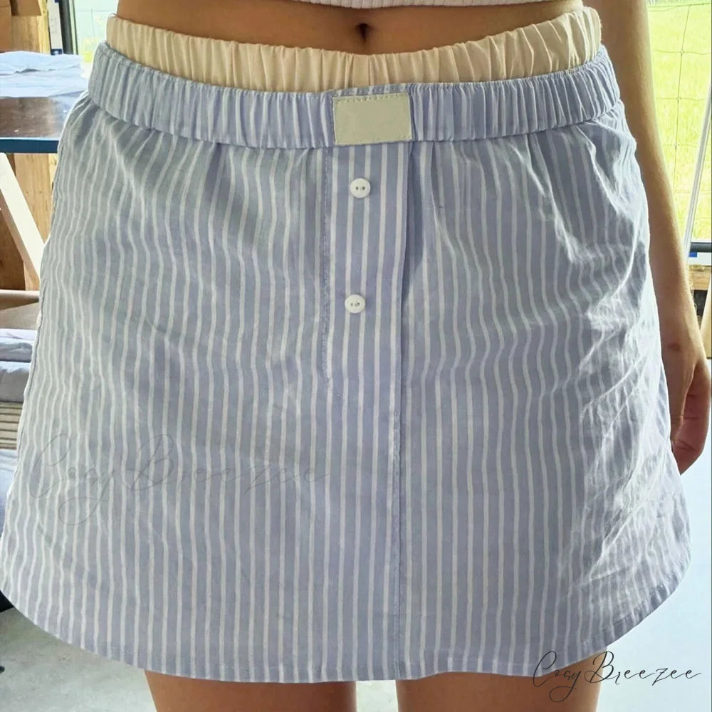 Plaid Gingham Low Rise Skirt skirts-250223