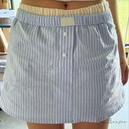 Plaid Gingham Low Rise Skirt skirts-250223