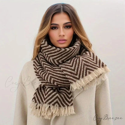 Plaid Print Cashmere Winter Travel Scarf scarf-241228