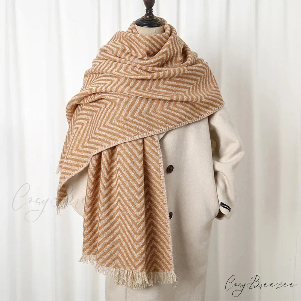 Plaid Print Cashmere Winter Travel Scarf Multi Color-10 / 65x200cm scarf-241228